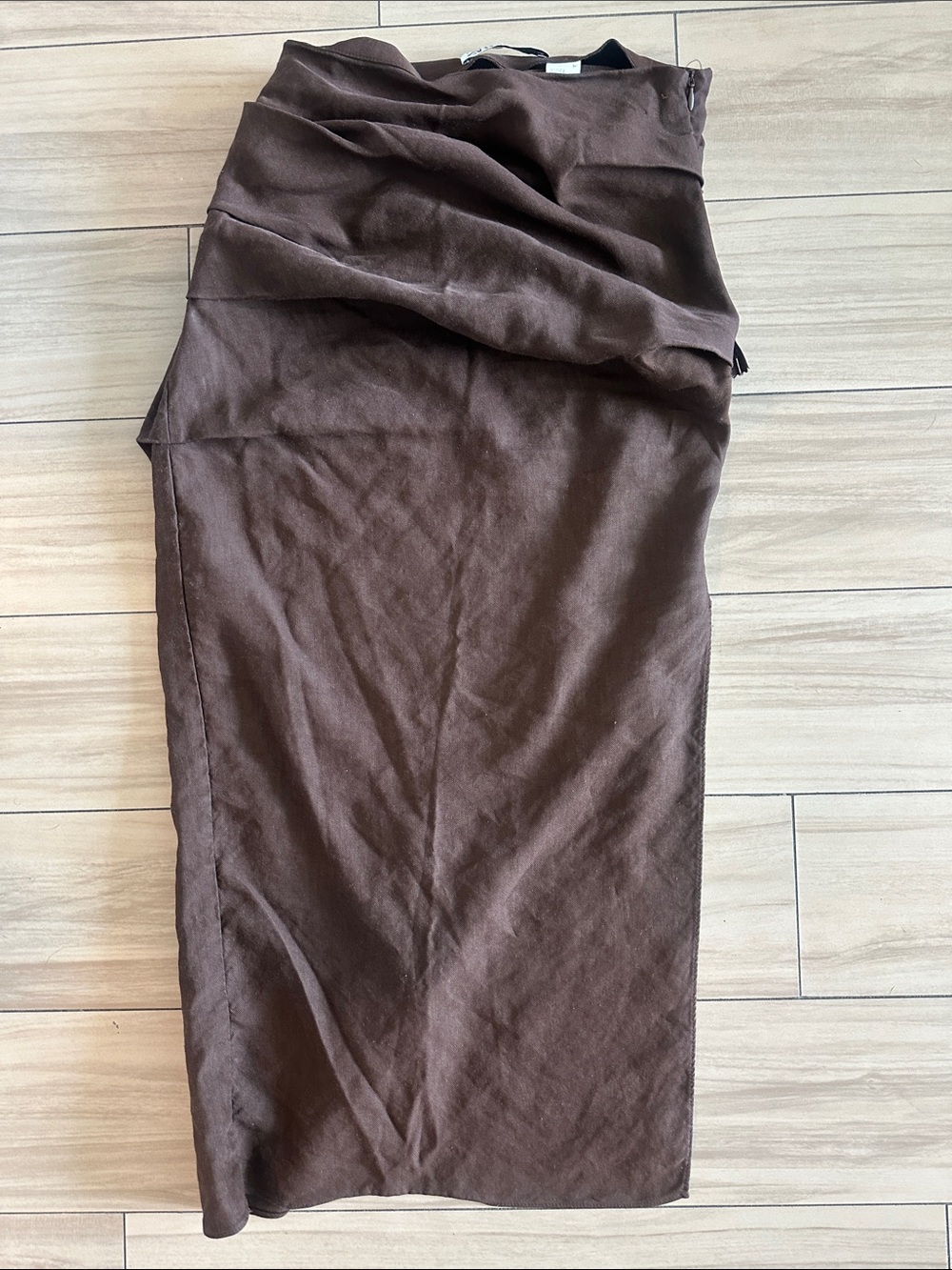Zara Chocolate Brown Pencil Skirt